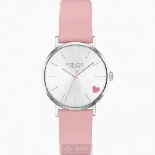 【COACH】COACH手錶型號CH00052(白色錶面銀錶殼粉紅真皮皮革錶帶款)