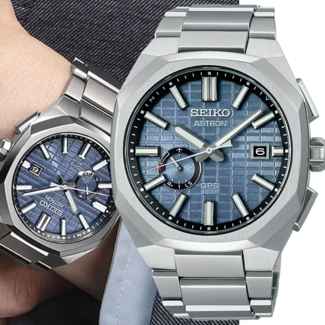 SEIKO 精工】官方授權ASTRON 廣告款太陽能GPS鈦金屬八角形腕錶SSJ013J1 