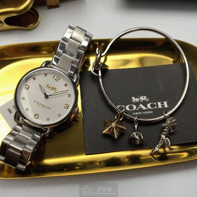 COACH COACH手錶型號CH00082(白色錶面銀錶殼銀色精鋼錶帶款)