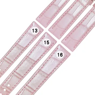 【Watchband】13.15.16 mm / SEIKO LUKIA 精工 別緻鮮亮 壓紋牛皮 替用錶帶(粉色)