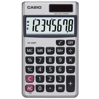 【CASIO】攜帶式8位國家考試機型(SX-300P)