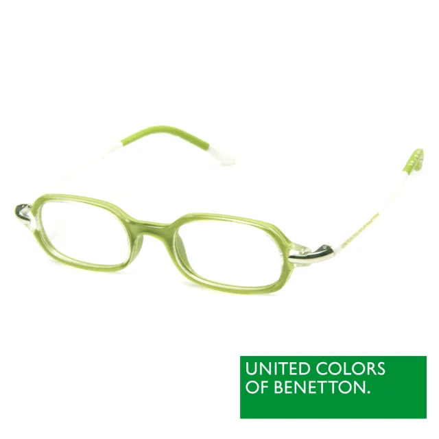 【BENETTON 班尼頓】專業兒童眼鏡 金屬環口柔面質感設計系列(白綠  BB042-83)