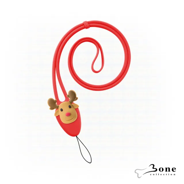 【Bone 蹦克】大逗扣彈力頸掛繩-麋鹿(證件掛繩 手機掛繩)