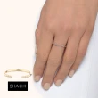 【SHASHI】紐約品牌 AVA 金色平衡骨戒指 鑲鑽設計 亮面優雅圓弧 C型可調式(C型可調式)