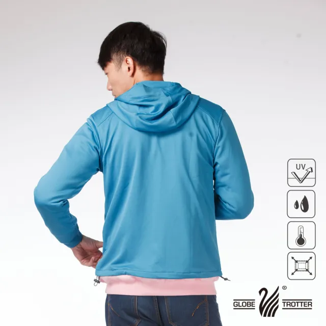 【遊遍天下】MIT台灣製男款連帽抗UV防曬涼感吸濕排汗機能外套112-1寶藍(M-3L)