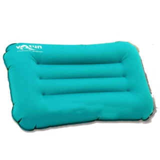 【VOSUN】超輕量拉扣式充氣枕頭.旅行枕.便攜睡枕.飛機靠枕.旅遊吹氣枕頭(VO-103R 夢幻藍_2入)