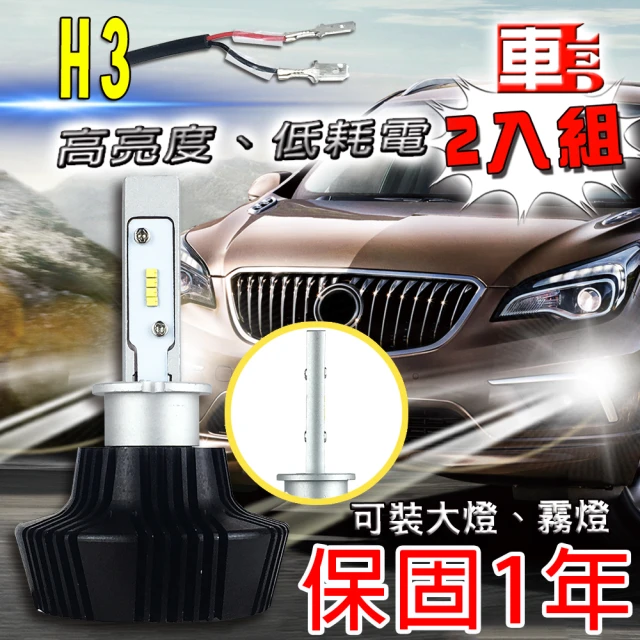 【車的LED】勁亮LED大燈 H3(兩入組)