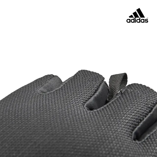 【adidas 愛迪達】可調式透氣短指訓練手套(S-XL)