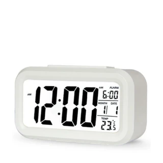 【東京 Ito】簡約大螢幕電子鬧鐘(日系 Alarm Clock LED 溫度計 數字鐘 光控聰明鐘 電子鐘 座枱鬧鐘)
