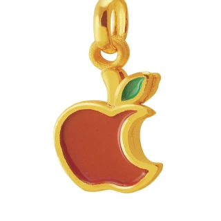 【甜蜜約定2sweet-PE6442】純金雙面造型墬蘋果-約重0.58錢(純金墬)