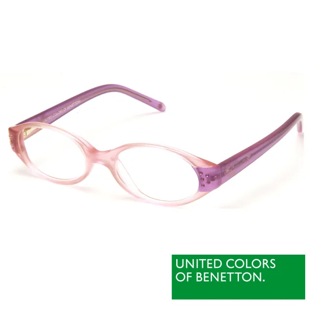 【BENETTON 班尼頓】專業兒童眼鏡 漸層透色感設計系列(粉紫  BB015-84)