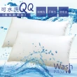 【R.Q.POLO】台灣精緻 可水洗QQ舒眠枕 緹花表布枕頭(2入)