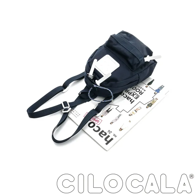 【CILOCALA】亮彩尼龍防潑水後背包-迷你(深藍色)