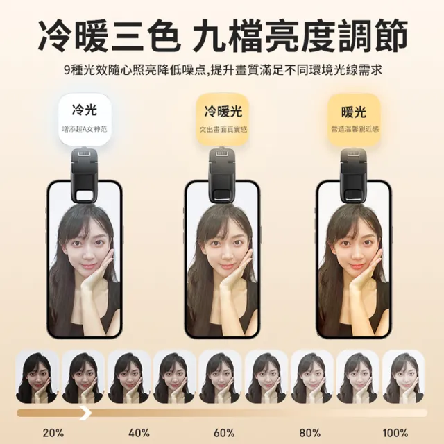 【ROSETO】充電式口袋補光燈 602(LED自拍棒補光燈 手機直播美顏燈 視訊會議美肌燈 迷你閱讀攝影燈)
