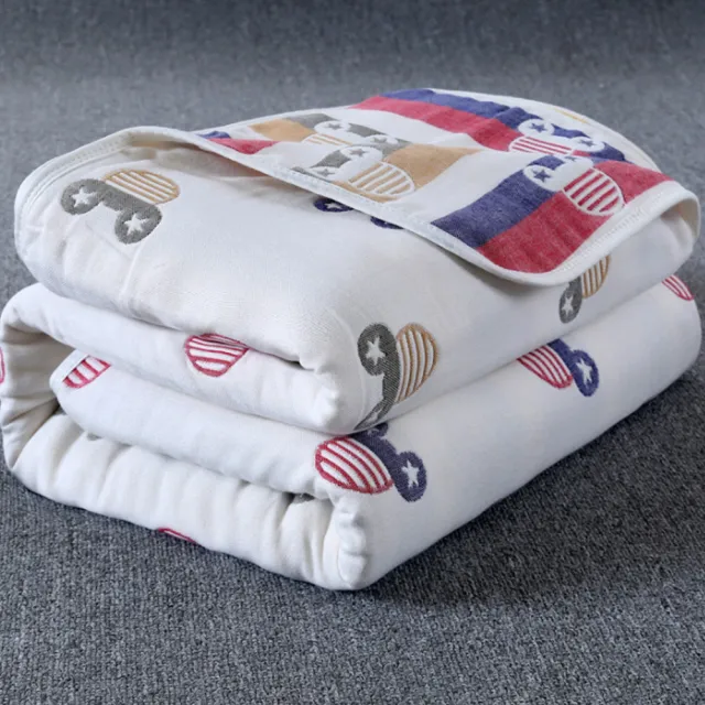 【JOYNA】六層多功能全棉紗布巾空調睡毯