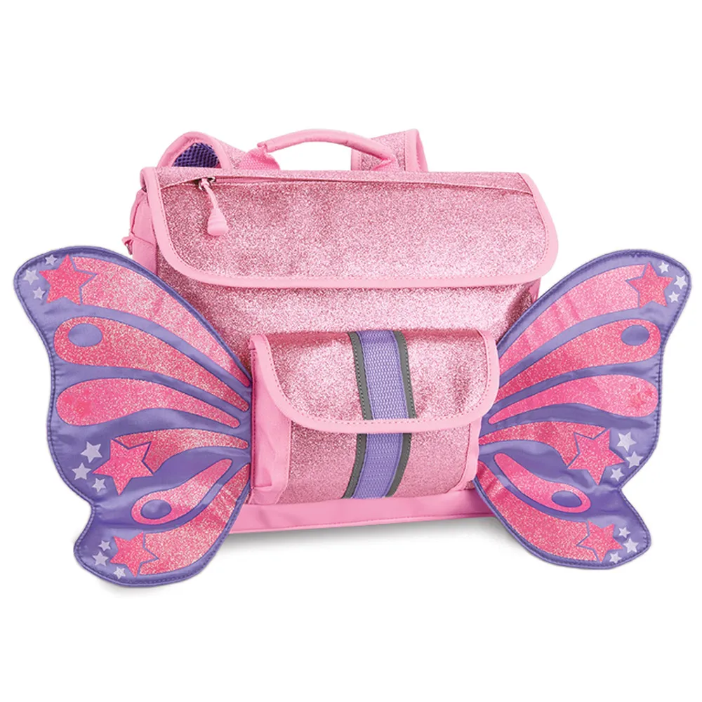 【美國Bixbee】飛飛童趣系列粉紅閃閃蝴蝶小童背包