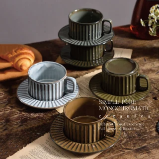 【MOREJIA】陶瓷杯盤 咖啡杯盤 下午茶杯盤 杯子 杯碟 杯盤(咖啡杯 陶瓷杯 咖啡杯碟組)