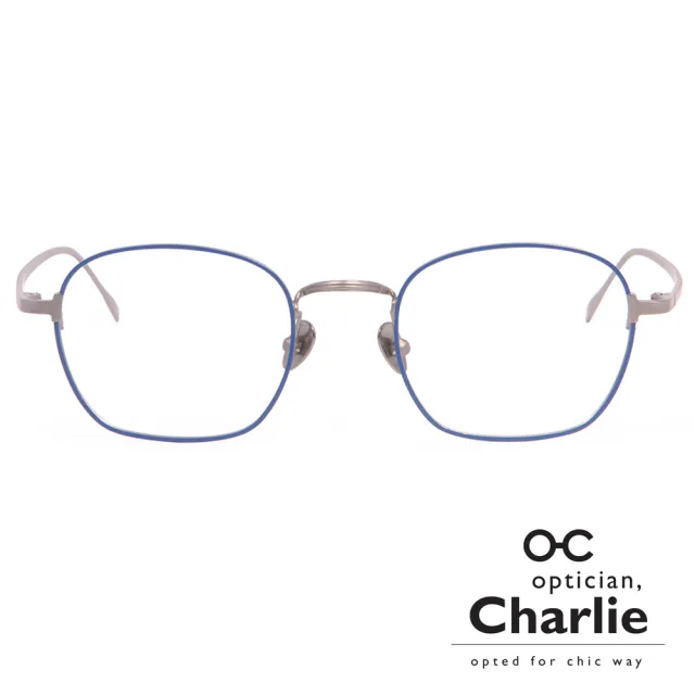 【Optician Charlie】韓國亞洲專利光學眼鏡TF系列(深藍 + 銀  TF NV)