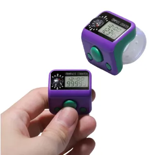 多功能錶帶型智能計數器(時鐘 指南針 修佛 打坐 念佛計數器 手指計數器 電子計數器 解壓 坐禪 送禮)