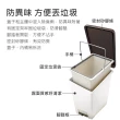 【日本ASVEL】防臭加工腳踏垃圾桶-15L(廚房寢室客廳 簡單時尚 堅固耐用 霧面質感 手提筒 矽膠圈)