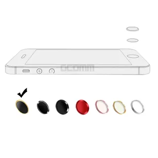 【GCOMM】iPhone Home 按鍵貼 支援指紋辨識(黑底金邊 附ScreenCleanPRO抗靜電清潔布)