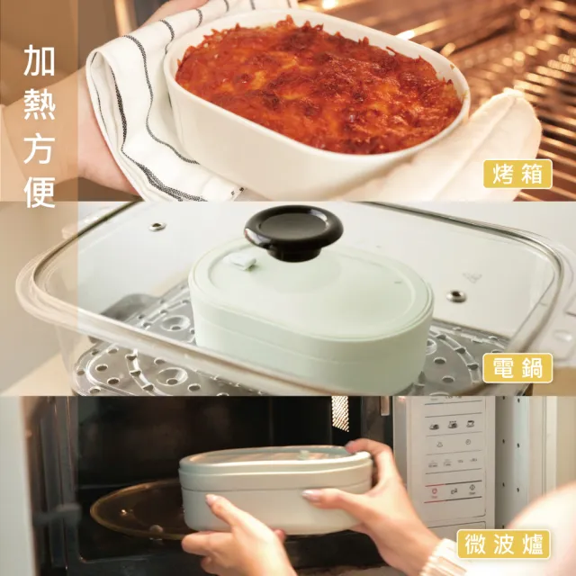 【SWANZ 天鵝瓷】芯動便當盒PLUS 650ml 分隔(共8色)