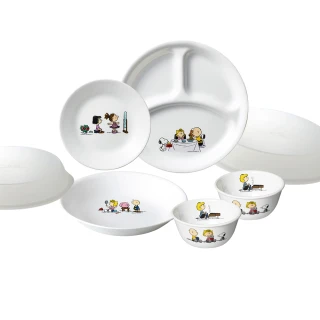 【CORELLE 康寧餐具】SNOOPY 幸福廚房7件式碗盤組(701)