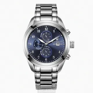 【MASERATI 瑪莎拉蒂】MASERATI手錶型號R8853112505(寶藍色錶面寶藍錶殼銀色精鋼錶帶款)