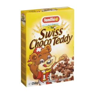 【Familia】瑞士全家小熊可可夾心脆穀 250g(來自瑞士的天然穀物)