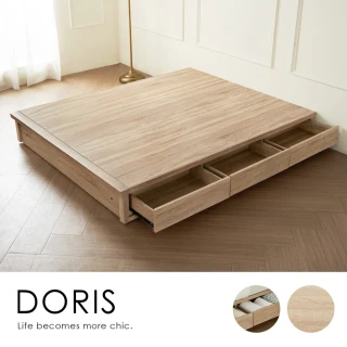 【H&D 東稻家居】5尺雙人三抽床底/TJS1-02320(收納 床底)