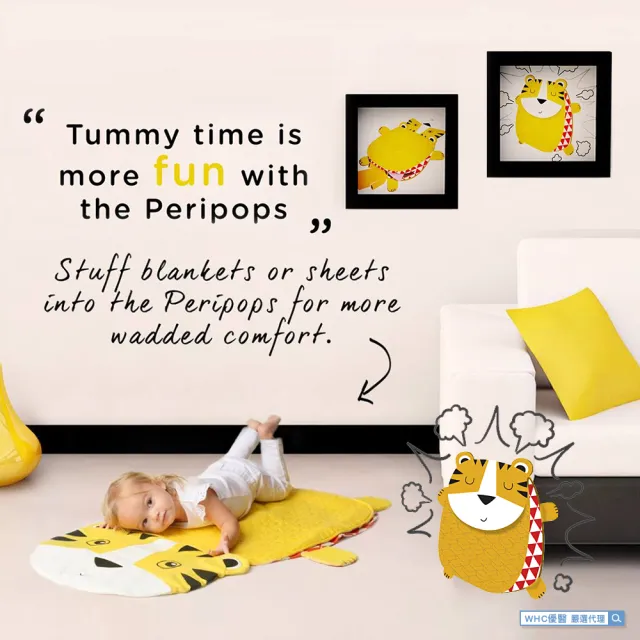 【ORIBEL奧麗貝】Peripop萌趣多功能寶寶毯-小灰熊(毯子/遊戲墊/抱枕)