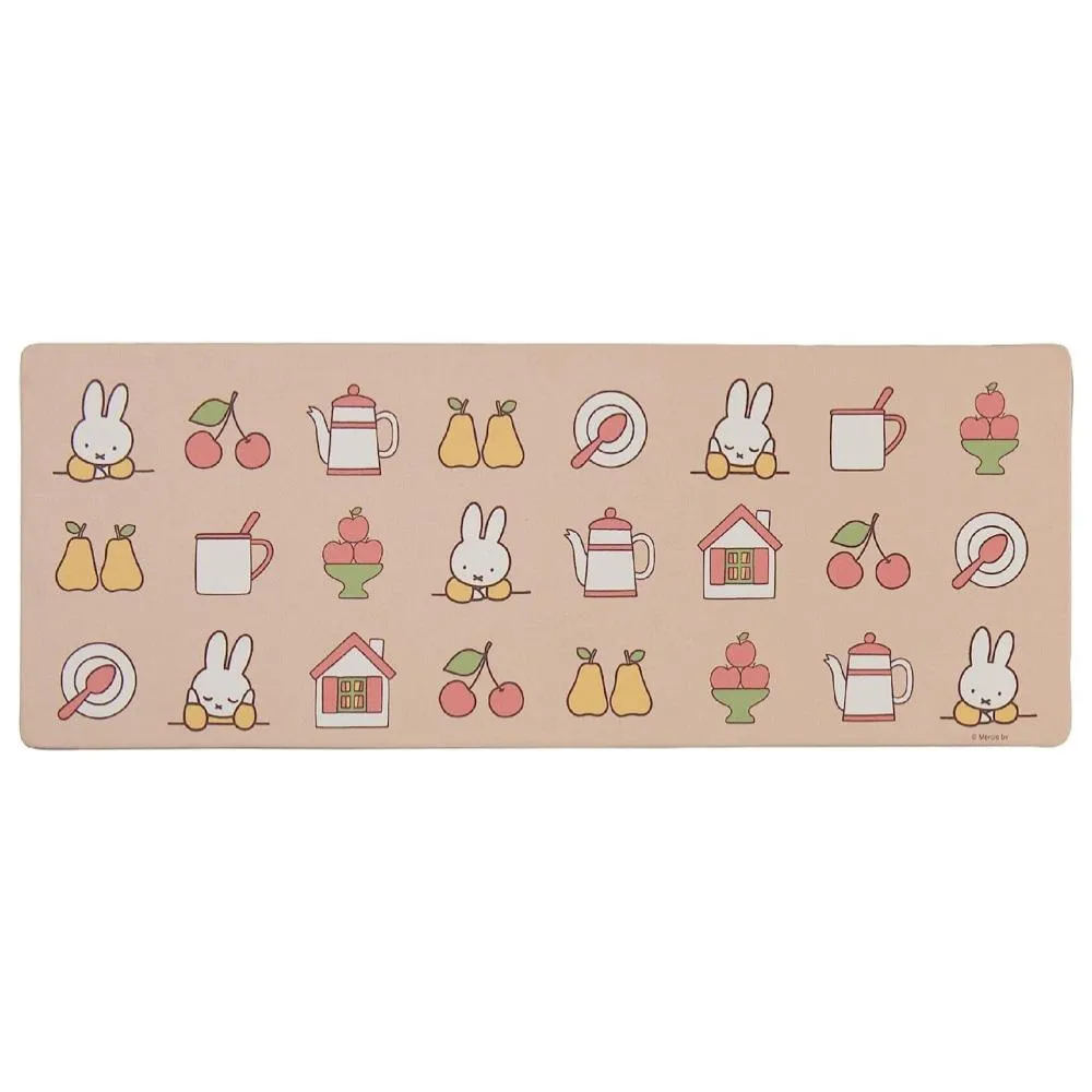 【日本SENKO】MIFFY 米飛兔 PVC 抑菌 防臭 卡通地墊 腳踏墊 軟墊 廚房地墊(45X120CM 平行輸入)