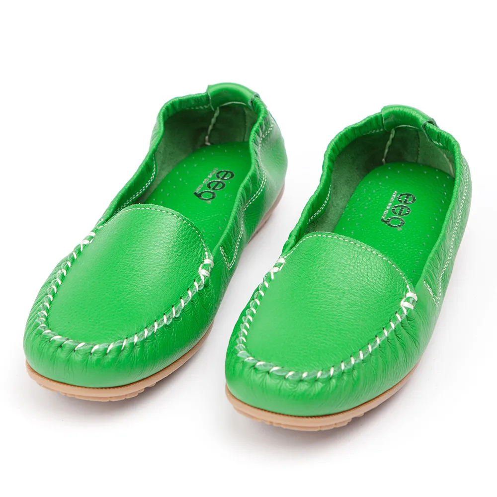 【ee9】MIT純手工馬克縫超柔軟樂福豆豆鞋-綠色-82502   60(樂福豆豆鞋)