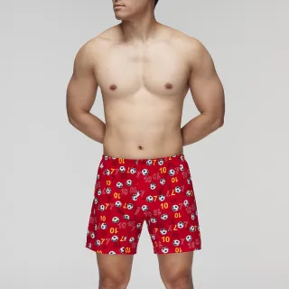 【Mr. DADADO】王牌SOCCER M-3L印花四角男內褲 天然絲光棉-吸濕排汗-GHQ325RS(紅)