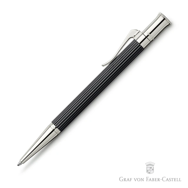 GRAF VON FABER-CASTELL 鍍白金黑檀木 原子筆(經典系列)