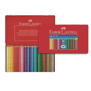 【Faber-Castell】德國輝柏 2001握得住好點子 水彩色鉛筆 36色 鐵盒裝 / 盒 112435