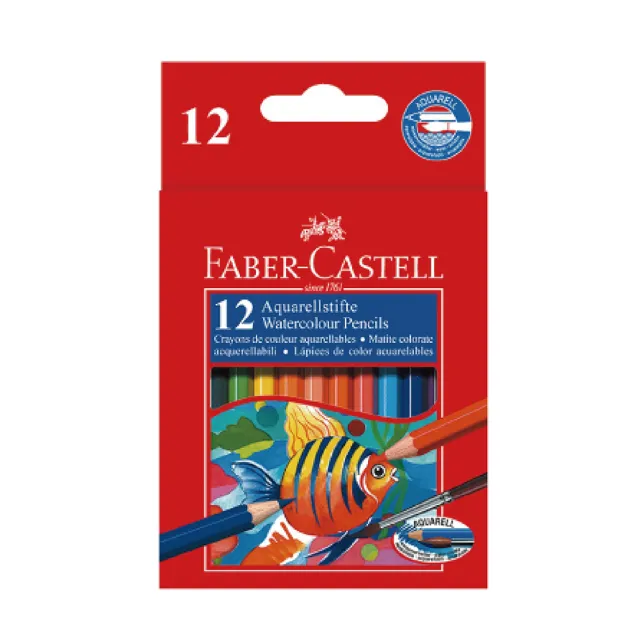 【Faber-Castell】輝柏 環保裝 水性彩色鉛筆 12色 短型 /盒 114461