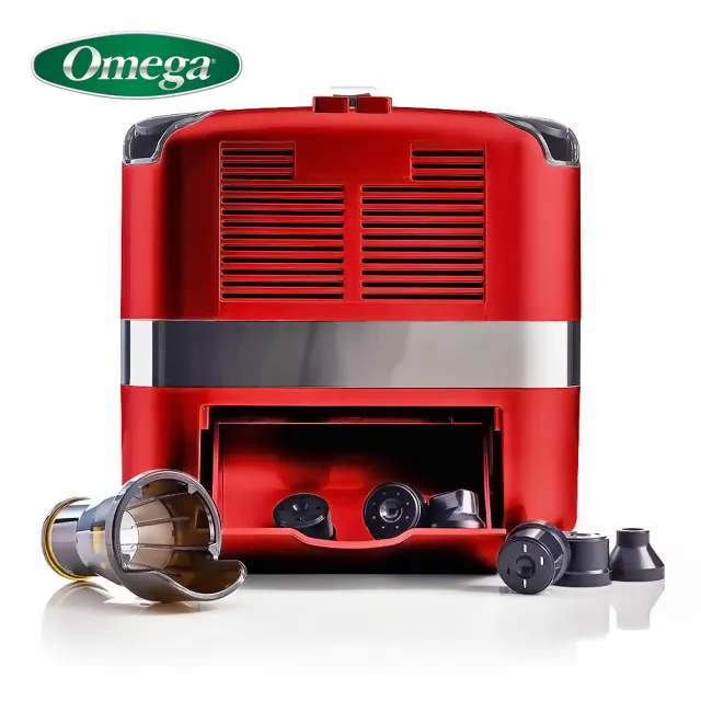【Omega】慢磨機 QBar JCUBE500RD紅 蔬果榨汁 研磨機(收納正立方造型款)
