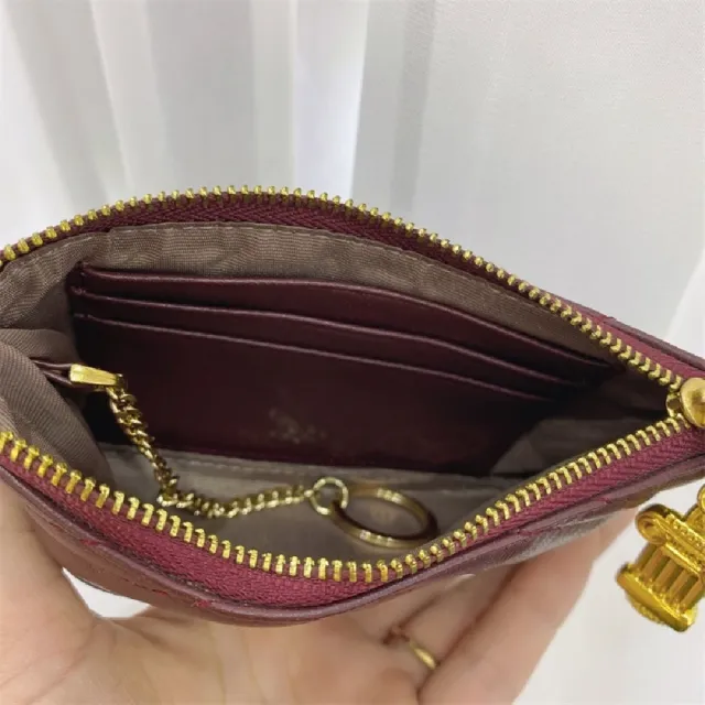 【巴黎精品】現貨+預購 真牛皮零錢包真皮錢包短夾隨身手拿包女包包(簡約純色繡線超薄卡片夾a1bh39)
