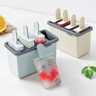 【E.dot】5入組 DIY自製四格冰棒模具/製冰盒