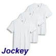 【預購Jockey】2017男創新V領短袖白色ㄒ恤衫3件組-網(預購)