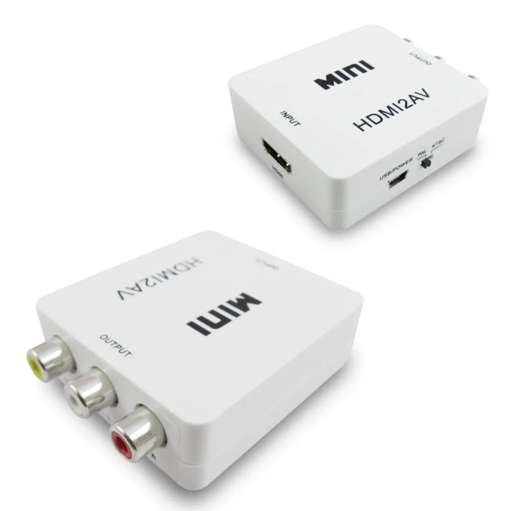 【DW 達微科技】HA01高清雪白款 HDMI to AV影音轉換器