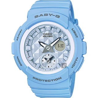 【CASIO 卡西歐】Baby-G 愛旅行雙顯錶-藍(BGA-190BE-2ADR)
