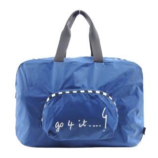【agnes b.】摺疊輕便旅行袋(大/藍)