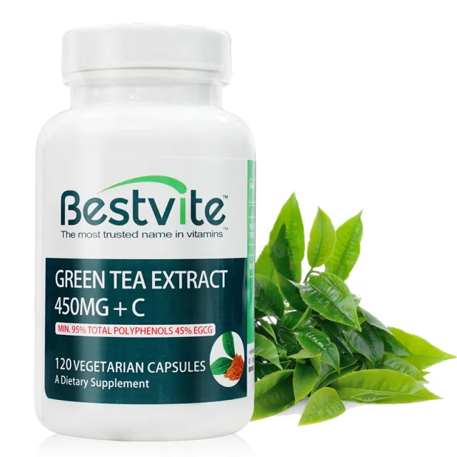 【美國BestVite】必賜力綠茶萃取+維生素C膠囊1瓶(120顆*1瓶)