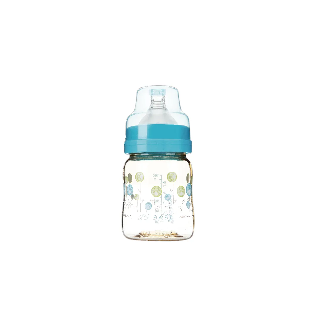 【US BABY 優生】真母感PPSU奶瓶(寬口160ml-藍)
