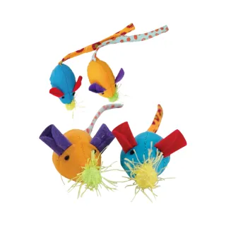 【Petstages】383趣味鈴鐺鼠 2入組(內藏鈴鐺可發出響亮的鈴鐺聲 引起貓咪的興趣)