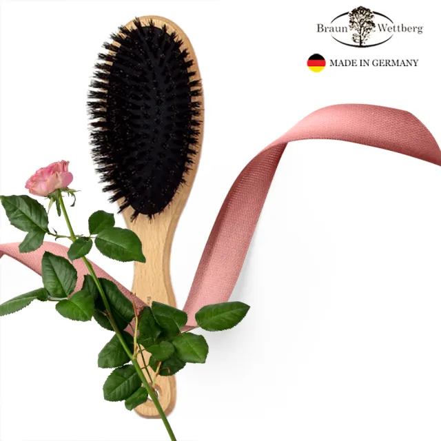 【BRAUN WETTBURG 珀薇】德國製 好好握FSC豚鬃氣墊好按摩梳(氣墊好按摩梳/梳頭按摩美容/99狂購)