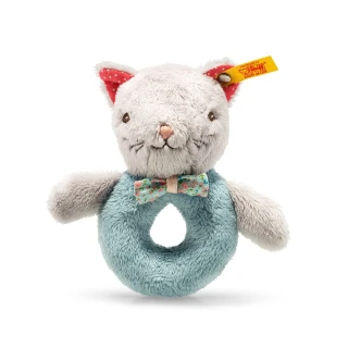 【STEIFF德國金耳釦泰迪熊】Blossom Babies Cat Grip Toy 貓咪(嬰幼兒手搖鈴)