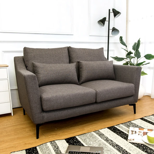 hoi! 好好生活 林氏木業北歐森鄰系列實木科技布雙人布沙發